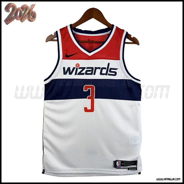 Maglia Washington Wizards (YONG #3) 2026/27 Bianco/Rosso/Blu