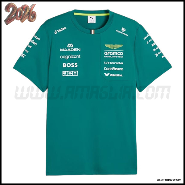Maglietta Aston Martin Team Verde 2026