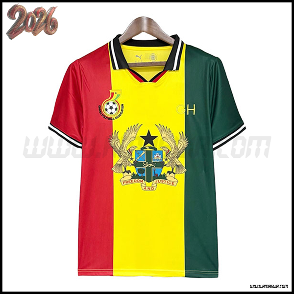 Maglia Squadra Ghana Edizione Speciale GIALLO/Verde/Rosso 2026/2027