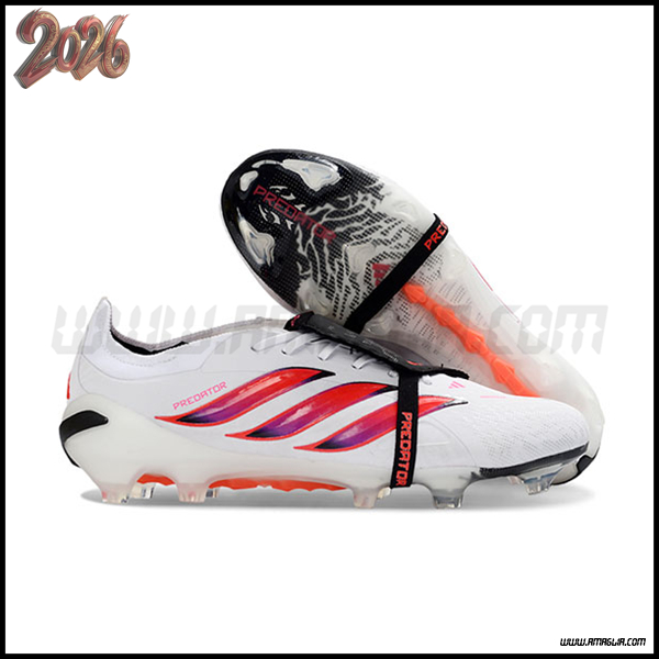 Adidas Scarpe Da Calcio 26 Predator Elite Tongue FG Bianco -02