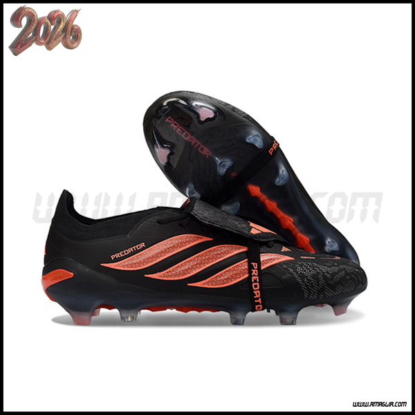Adidas Scarpe Da Calcio 26 Predator Elite Tongue FG Nero/Arancia