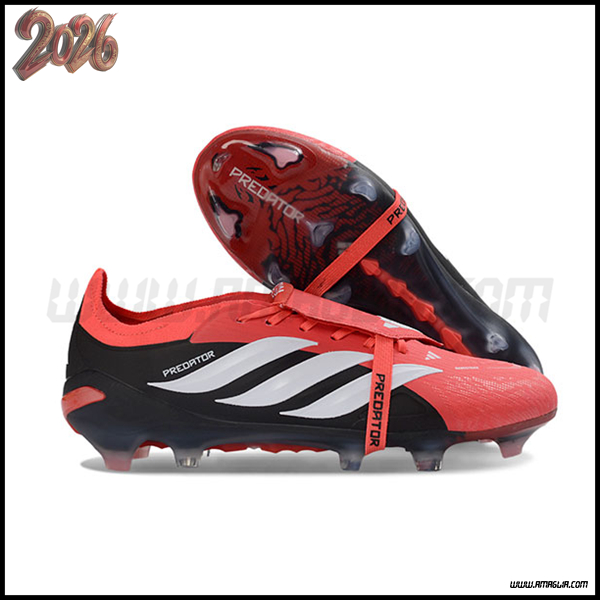 Adidas Scarpe Da Calcio 26 Predator Elite Tongue FG Arancia/Nero/Bianco -02