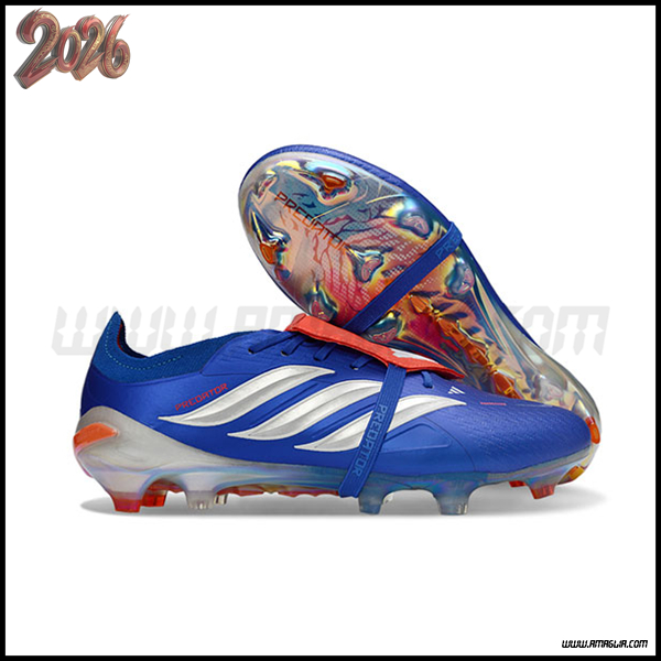 Adidas Scarpe Da Calcio 26 Predator Elite Tongue FG Blu/Grigio