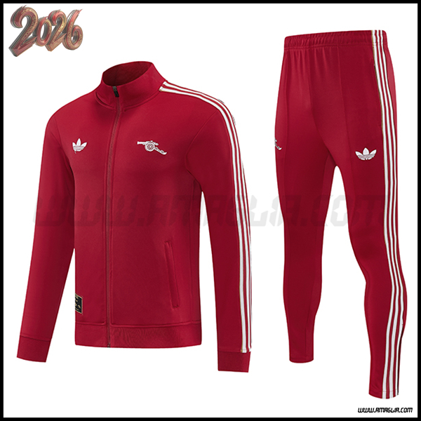 Tuta Allenamento Giacca Arsenal Rosso/Bianco 2026/2027