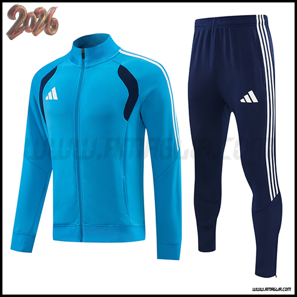 Tuta Allenamento Giacca Adidas Blu/Bianco 2026/2027