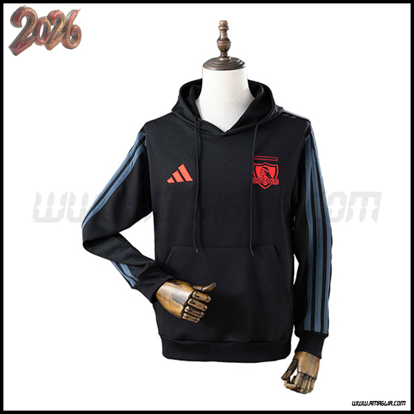 Felpa Allenamento Cappuccio Colo-Colo Nero/Blu 2026/2027