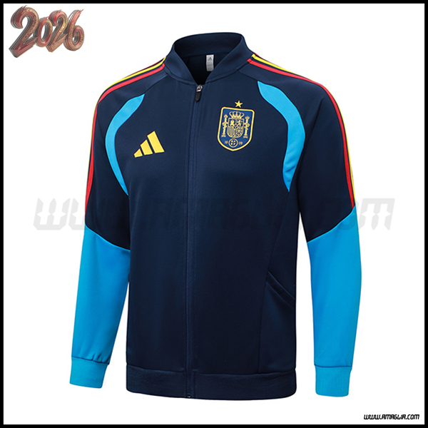 Giacca Calcio Spagna Blu Reale 2026/2027