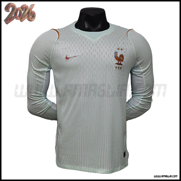 Seconda Maglia Squadra Francia Maniche Lunghe Coppa del Mondo 2026