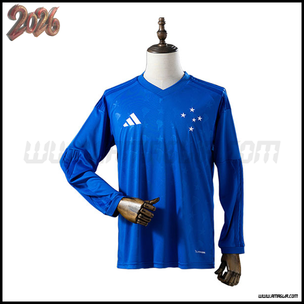 Prima Maglia Calcio Cruzeiro Maniche Lunghe 2026/2027