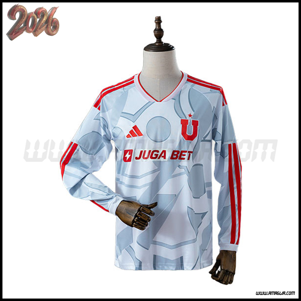 Maglia da Universita del Cile Maniche Lunghe Edizione Speciale Bianco 2026/2027