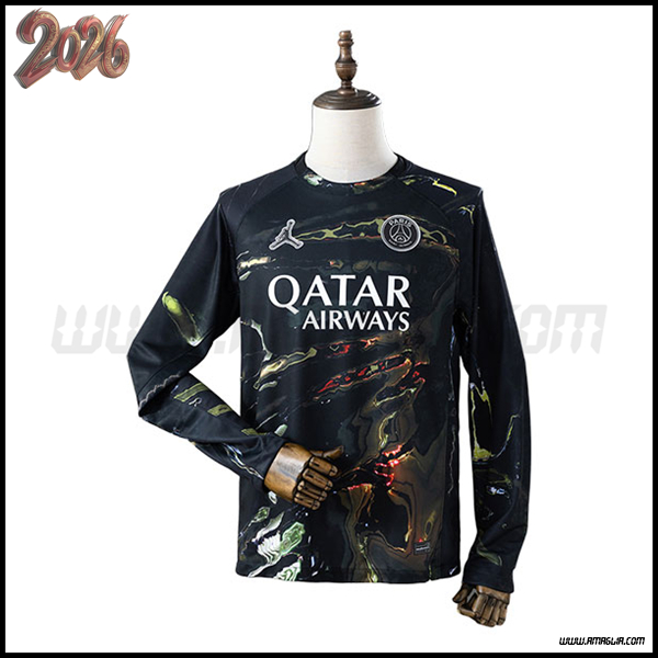 Maglia da PSG Maniche Lunghe Edizione Speciale Nero 2025/2026