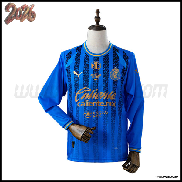 Terzo Maglia Calcio CD Guadalajara Maniche Lunghe 2025/2026