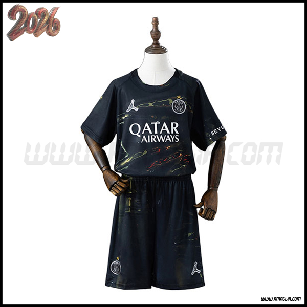 Maglia Calcio PSG Bambino Edizione Speciale Nero 2025/2026