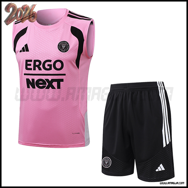 Kit Canotta Allenamento Inter Miami CF Rosa/Nero 2026/2027