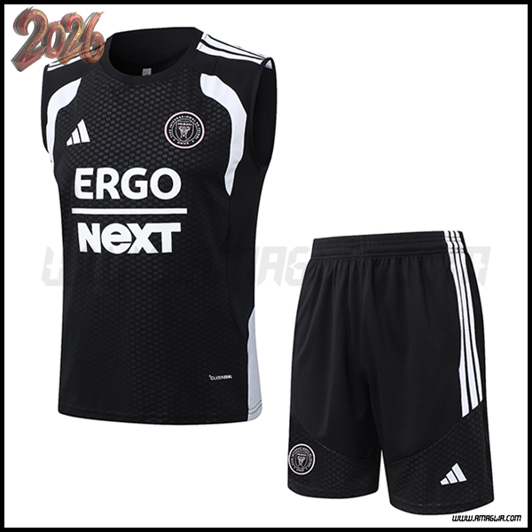 Kit Canotta Allenamento Inter Miami CF Nero/Bianco 2026/2027