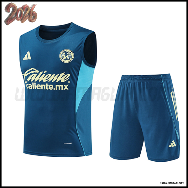 Kit Canotta Allenamento Club America Blu/Giallo 2026/2027