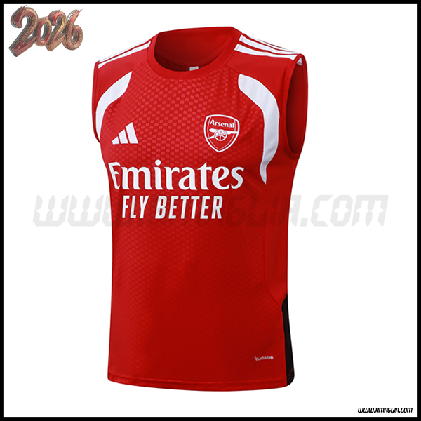Canotta Allenamento Arsenal Rosso/Bianco 2026/2027