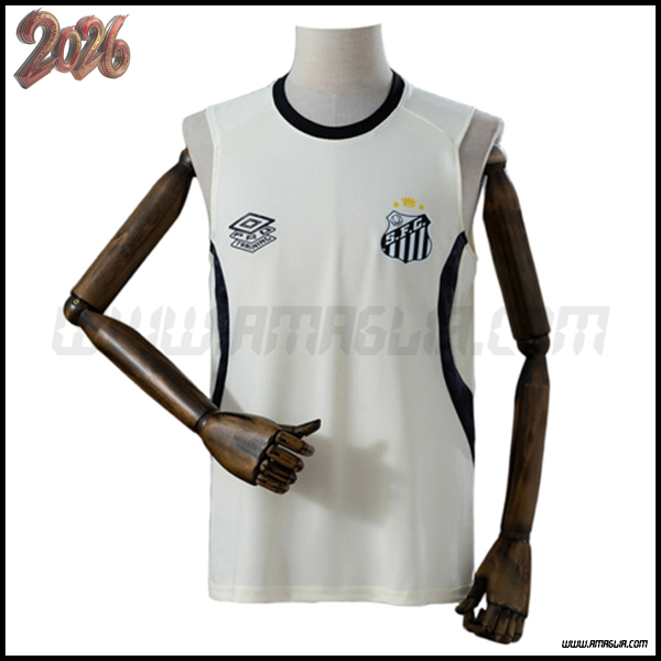 Canotta Allenamento Santos Bianco/Nero 2026/2027