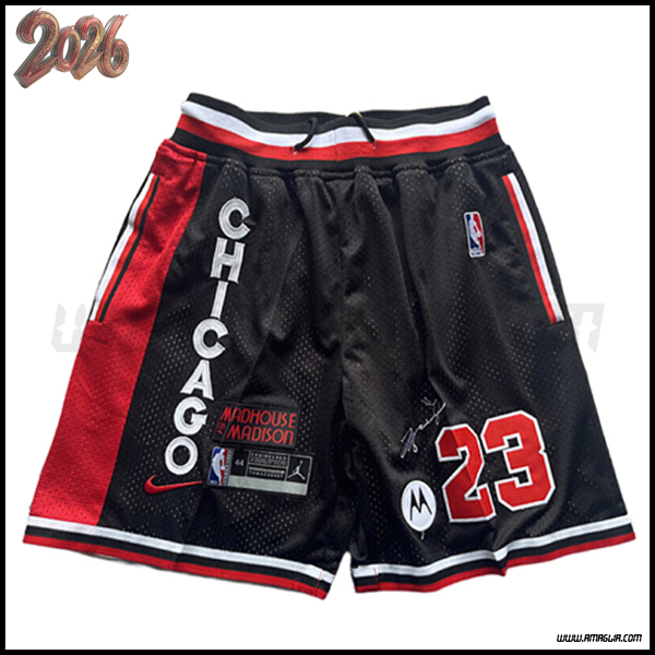 Pantaloncinis NBA Chicago Bulls 2026/27 Nero/Rosso