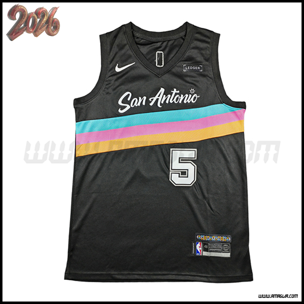 Maglia San Antonio Spurs (CASTLE #5) 2026/27 Nero