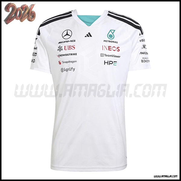 Maglietta Mercedes Benz Team Bianco 2026