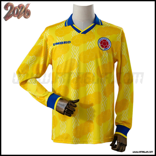 Prima Maglia Calcio Colombia Maniche Lunghe Retro 1994