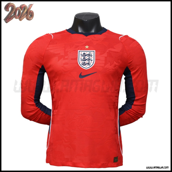 Seconda Maglia Squadra Inghilterra Maniche Lunghe 2026/2027