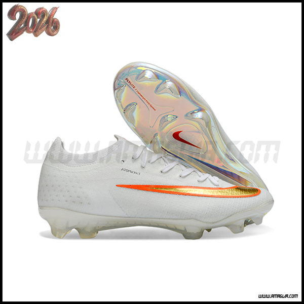 Nike Scarpe Da Calcio AIR Zoom Mercurial Vapor 17 Elite XXVI FG Bianco/Arancia