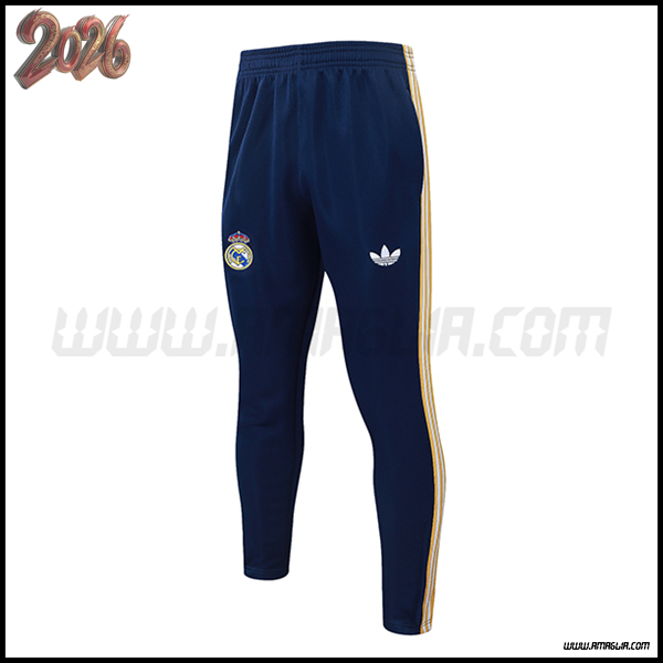 Pantaloni Da Allenamento Real Madrid Blu/Giallo 2026/2027