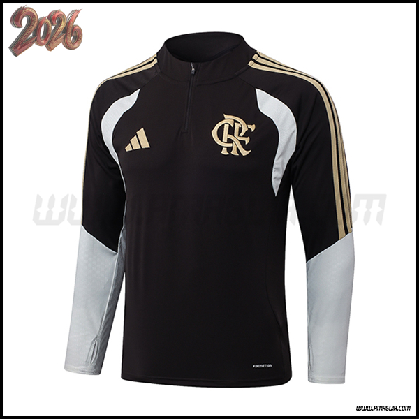 Felpa Allenamento Flamengo Marrone/Giallo 2026/2027