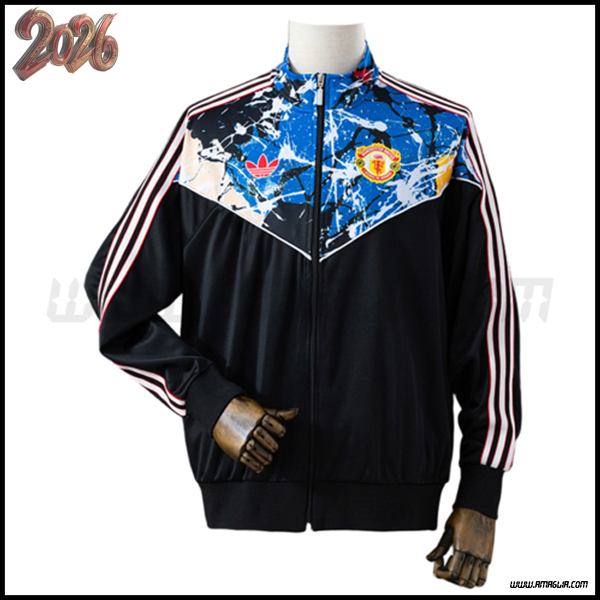 Giacca Calcio Manchester United Nero/Blu/Bianco 2026/2027