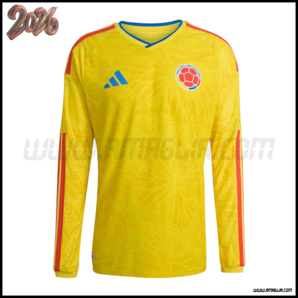 Nuovo Maglia Squadra Colombia Maniche Lunghe Prima Coppa del Mondo 2026