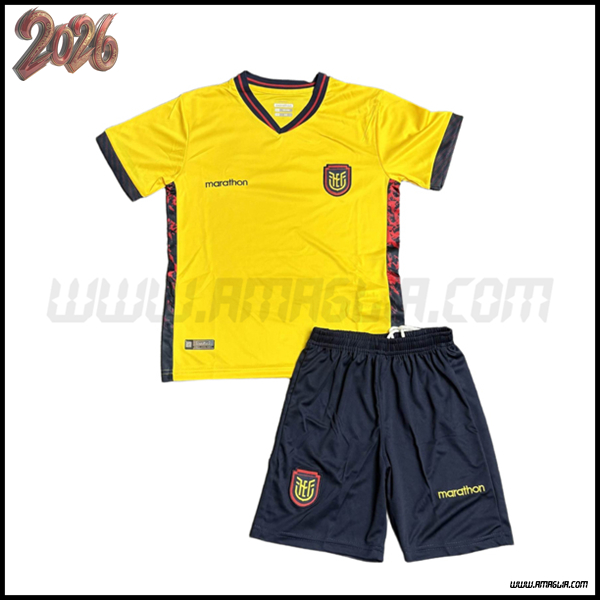 Prima Maglia Squadra Ecuador Bambino Coppa del Mondo 2026