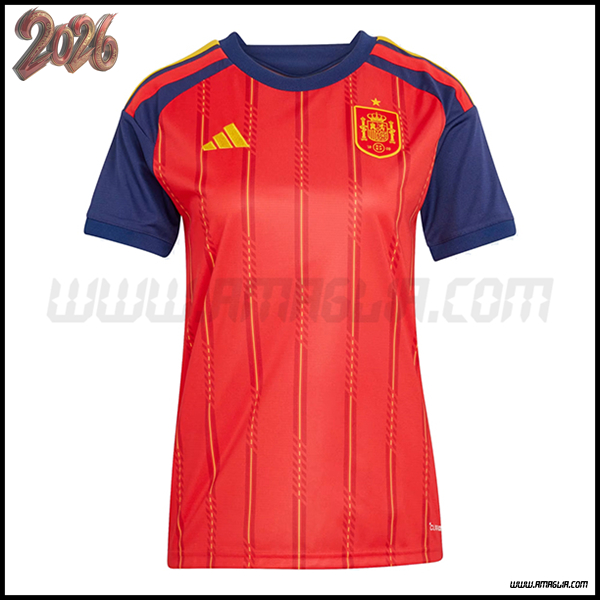 Nuovo Maglia Squadra Spagna Donne Prima Coppa del Mondo 2026