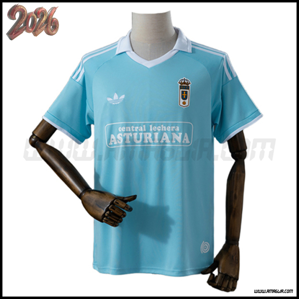 Maglia da Real Oviedo Edizione del Centenario Blu Chiaro 2025/2026