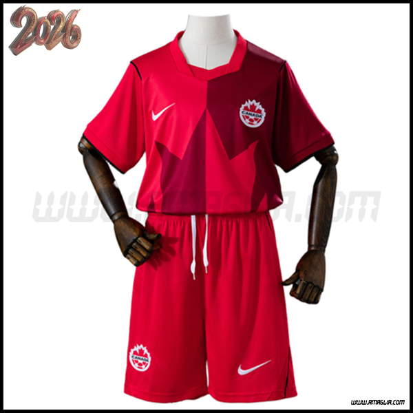 Prima Maglia Calcio Canada Bambino 2026/2027